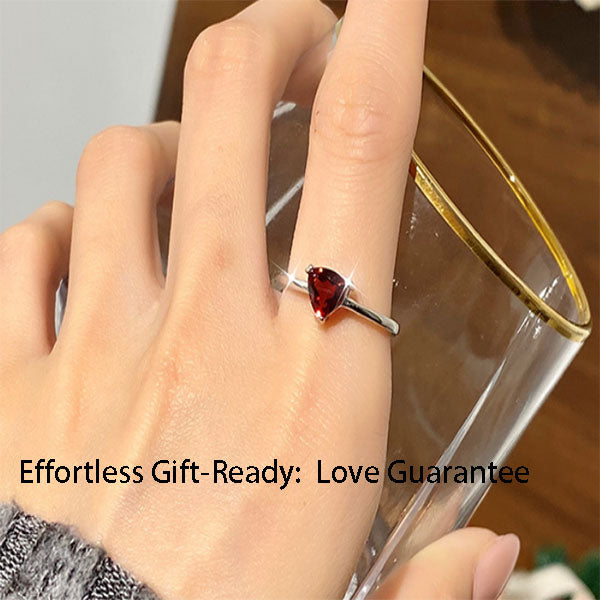 Adjustable Natural Crystal Ring in Sterling Silver