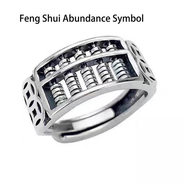 99 Sterling Silber Abakus Ring - Schiebeperlen für Wohlstand